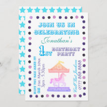 Invitación de fiesta de B'day para niños/Chicas -