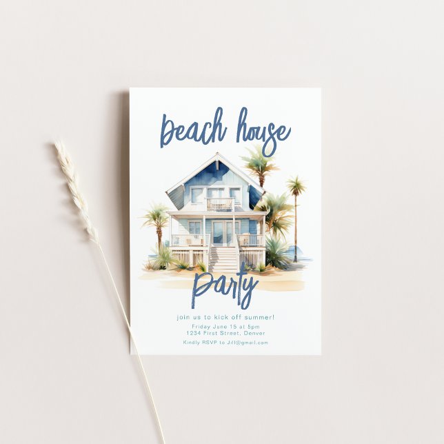 Invitación de Fiesta de Beach House (Subido por el creador)