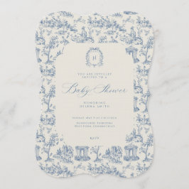 Invitación de fiesta de bebé con estampado floral