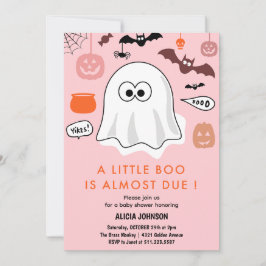 invitación de fiesta de bebé con tema de Halloween