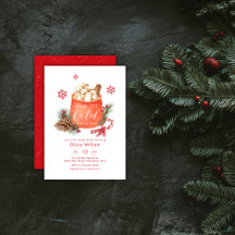 Invitación de Fiesta de Bebé Copo de Nieve Inverna