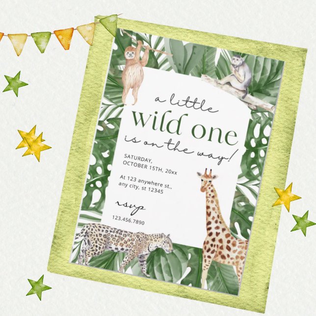 Invitación de fiesta de bebé Safari Wild One Temát (Subido por el creador)