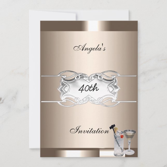 Invitación de fiesta de bebidas y café (Anverso)