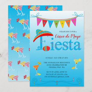 Invitación de Fiesta de Blue Cinco De Mayo