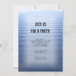 Invitación de fiesta de Blue Rippling Water All Pu
