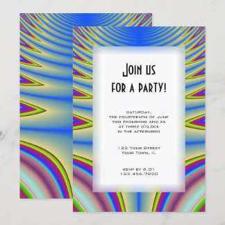 Invitación de fiesta de Blue Tie Dye All Purpose