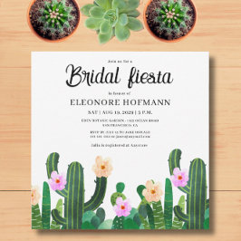 Invitación de Fiesta de Boda de flores de Cacti