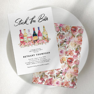 Invitación de fiesta de bodas floral para abastece