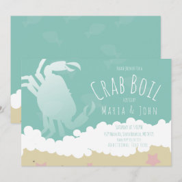 Invitación de Fiesta de Boil de Cangrejo Blanco Ar