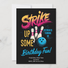 Invitación de fiesta de bolos para adolescentes Co
