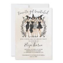 Invitación de fiesta de brujas editable – Hallowee