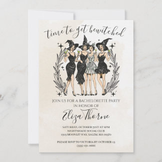 Invitación de fiesta de brujas editable – Hallowee