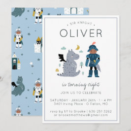 Invitación de fiesta de Caballeros y Dragones