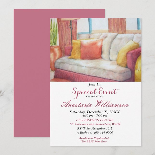 INVITACIÓN DE FIESTA DE CALENTAMIENTO DE VIVIENDA (Anverso / Reverso)