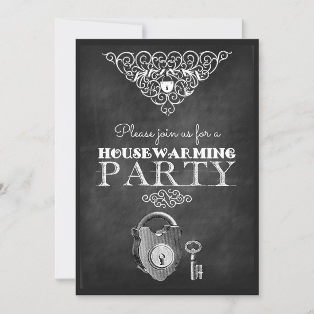 Invitación de Fiesta de Calkboard Personalizado (Anverso)