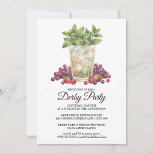 Invitación de fiesta de carreras de caballos Derby