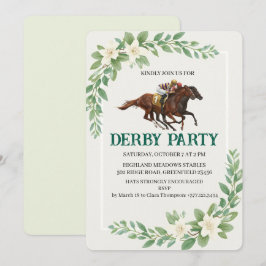 Invitación de fiesta de carreras de caballos Derby