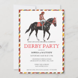Invitación de fiesta de carreras de caballos Derby