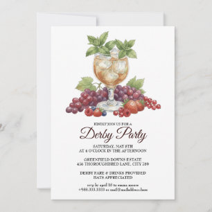 Invitación de fiesta de carreras de caballos Derby