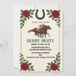 Invitación de fiesta de carreras de caballos Derby