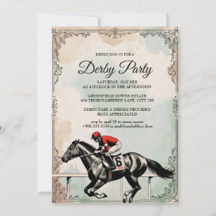 Invitación de fiesta de carreras de caballos Vinta