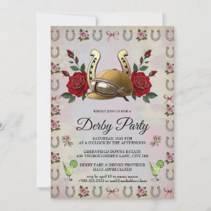 Invitación de fiesta de carreras de caballos vinta