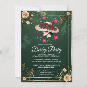 Invitación de fiesta de carreras de caballos vinta