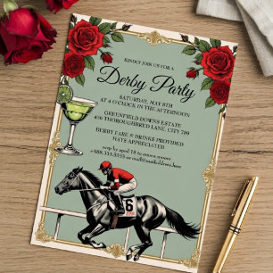 Invitación de fiesta de carreras de caballos Vinta
