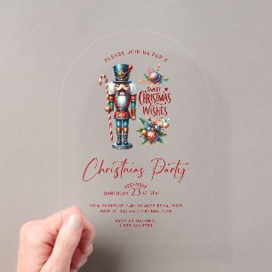 Invitación de fiesta de cascanueces con dulces des