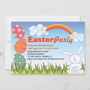 Invitación de Fiesta de caza de huevos de divertid