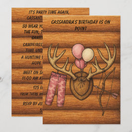 Invitación de fiesta de caza para niñas Descarga d