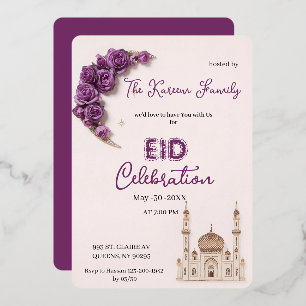 Invitación de fiesta de celebración de Eid elegant