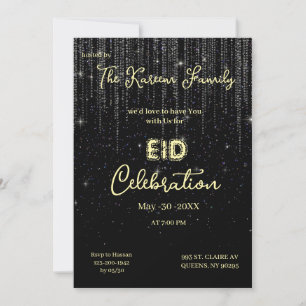Invitación de fiesta de celebración de Eid elegant