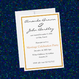 Invitación de fiesta de celebración de matrimonio