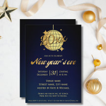 Invitación de fiesta de celebración de Nochevieja