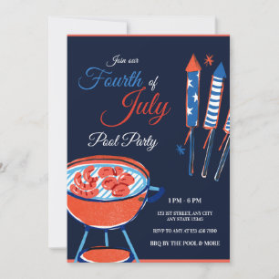 Invitación de fiesta de celebración patriótica del
