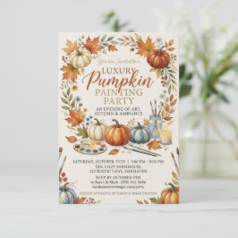 Invitación de fiesta de cena de cosecha de otoño a