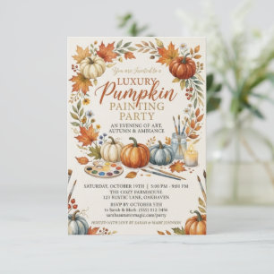 Invitación de fiesta de cena de cosecha de otoño a