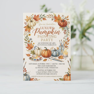 Invitación de fiesta de cena de cosecha de otoño a