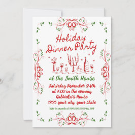 Invitación de fiesta de cena de vacaciones