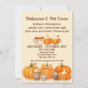 Invitación de fiesta de chocolate caliente de cala