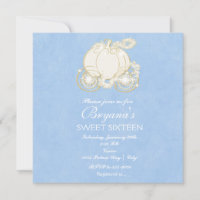 Invitación de fiesta de Cinderella Gold Elegant Ca