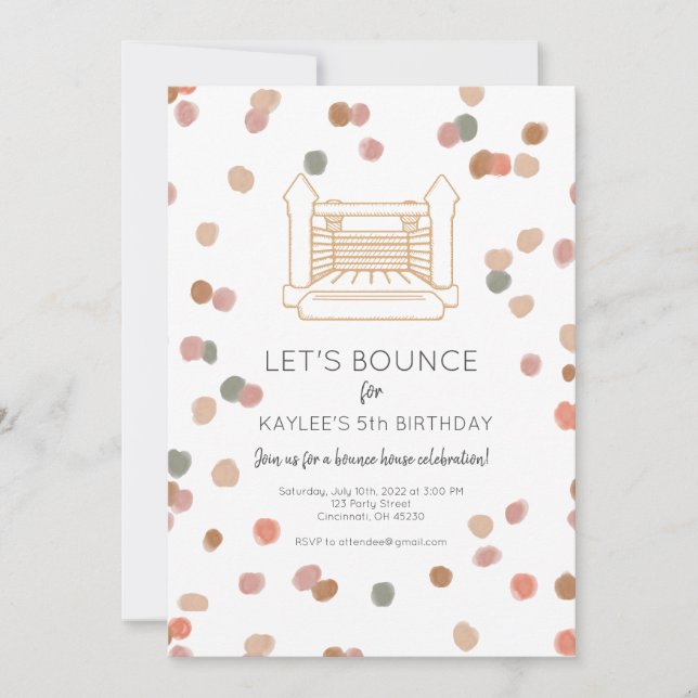 Invitación de Fiesta de Clementine Bonza House (Anverso)