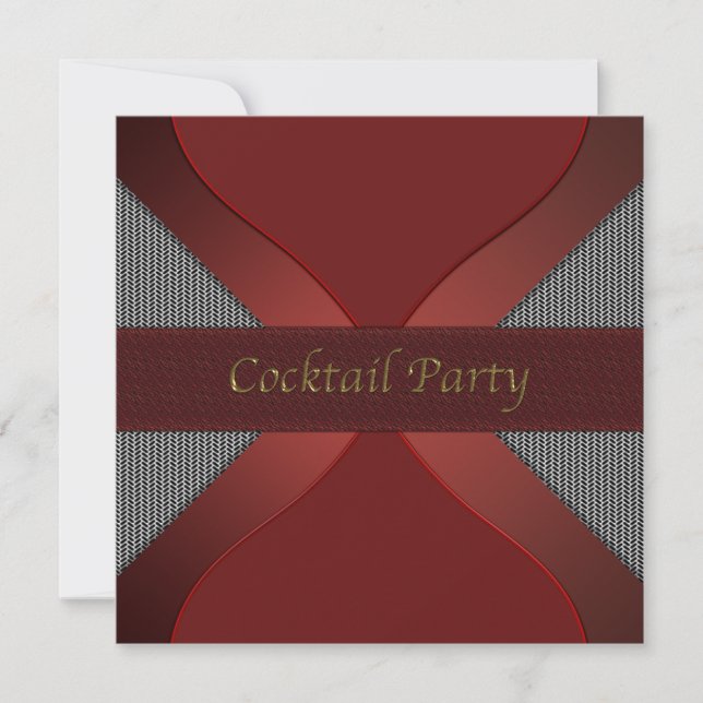 Invitación de fiesta de cóctel moderna y elegante  (Anverso)