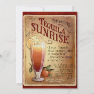 Invitación de fiesta de cóctel Tequila Sunrise