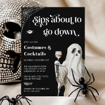 Invitación de fiesta de cócteles de Halloween de f