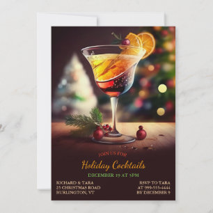 Invitación de fiesta de cócteles de vacaciones par