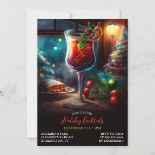 Invitación de fiesta de cócteles de vacaciones par