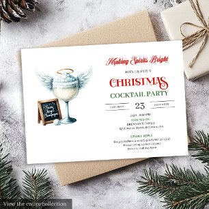 Invitación de fiesta de cócteles navideños festivo