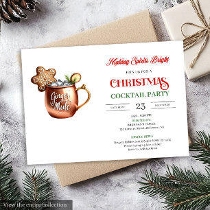 Invitación de fiesta de cócteles navideños festivo